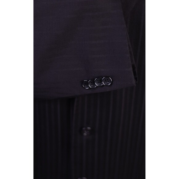 Michael Kors 44L Men Black Striped 3-Button Wool Blazer Suit Jacket Sport Coat - Picture 8 of 13